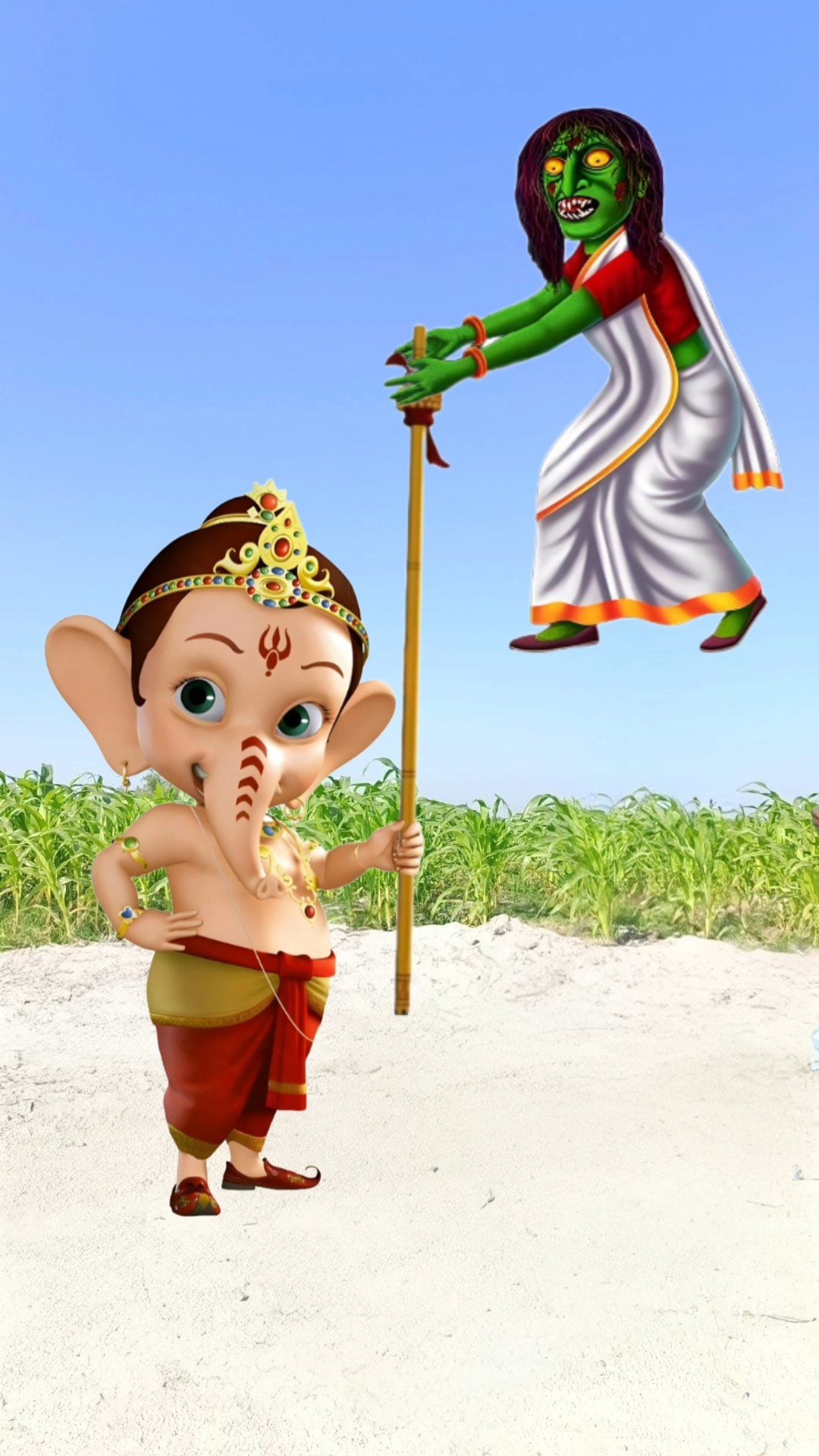 Jai Ganesh Deva ??? stick matching #shorts #vfxmantu